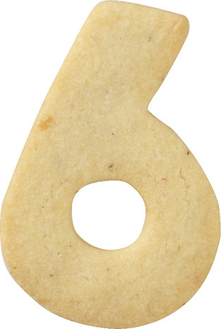 Birkmann Number 6 cookie cutter 6cm