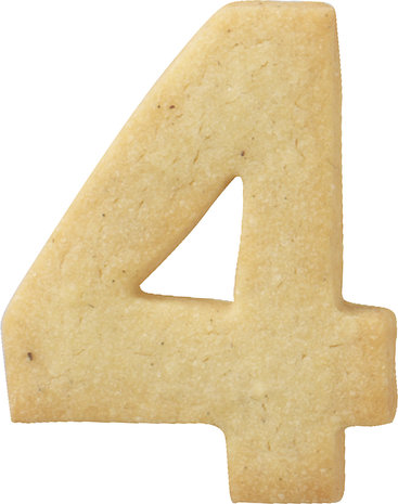 Birkmann Number 4 cookie cutter 6cm