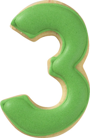 Birkmann Number 3 cookie cutter 6cm