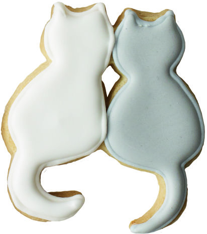 Birkmann pair of cats cookie cutter 8cm