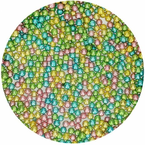 FunCakes Sugar Pearls 4mm Metallic Harlequin 80g