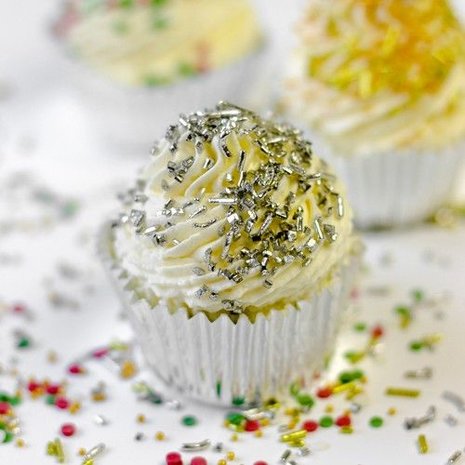 FunCakes Sugar Strands Metallic Silver 80g