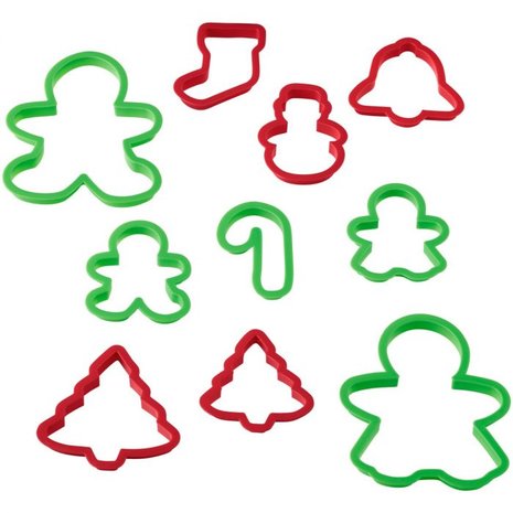 Wilton Plastic Cookie Cutter Christmas Set/10