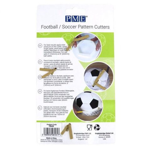 PME Football & Soccer Pattern Cutters set/4
