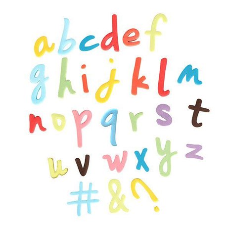 Cake Star Push Easy Lower Case Script Alphabet Cutters Set/6