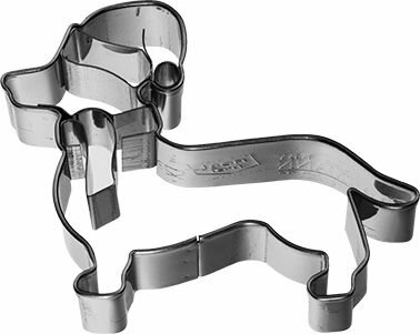 Birkmann Christmas Dachshund Koekjesuitsteker &ndash; Teckel met Kerstmuts 7 cm