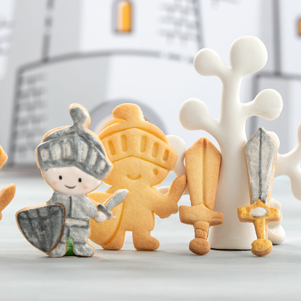 Decora Plastic Cookie Cutters Knight Set/2