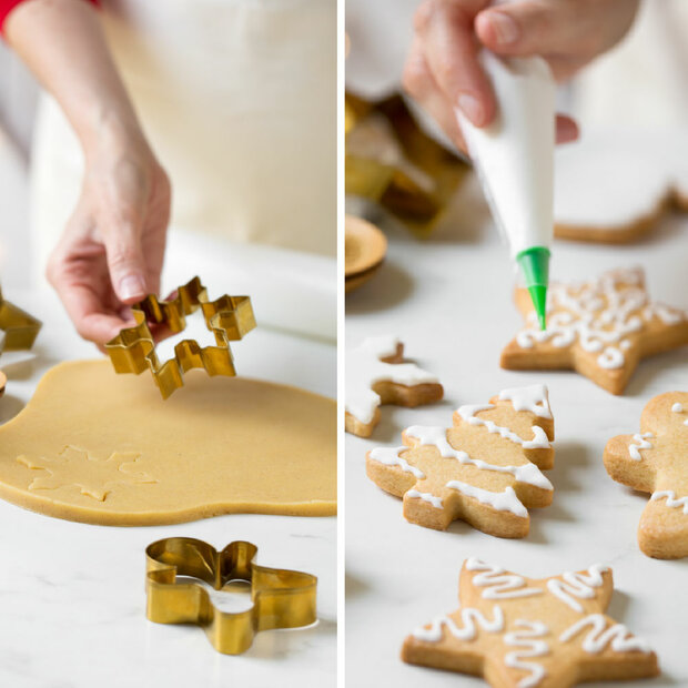 Decora Christmas Gouden Koekjesuitstekers Set/5