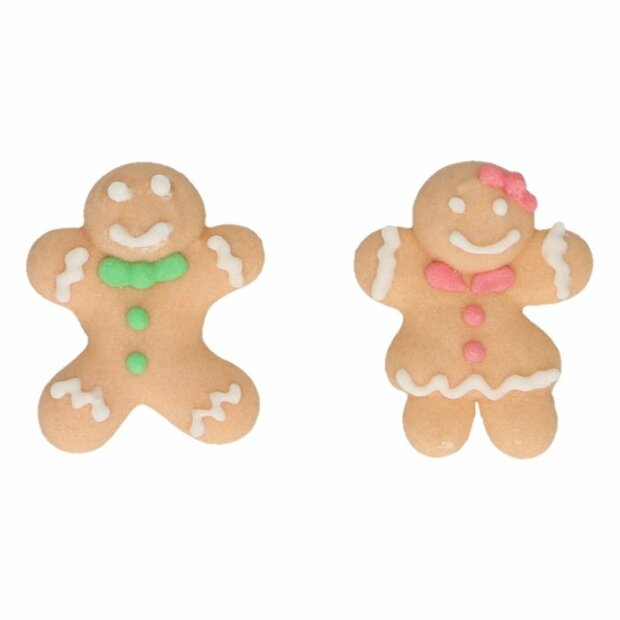 FunCakes Sugar Decorations Gingerbread  Set/12