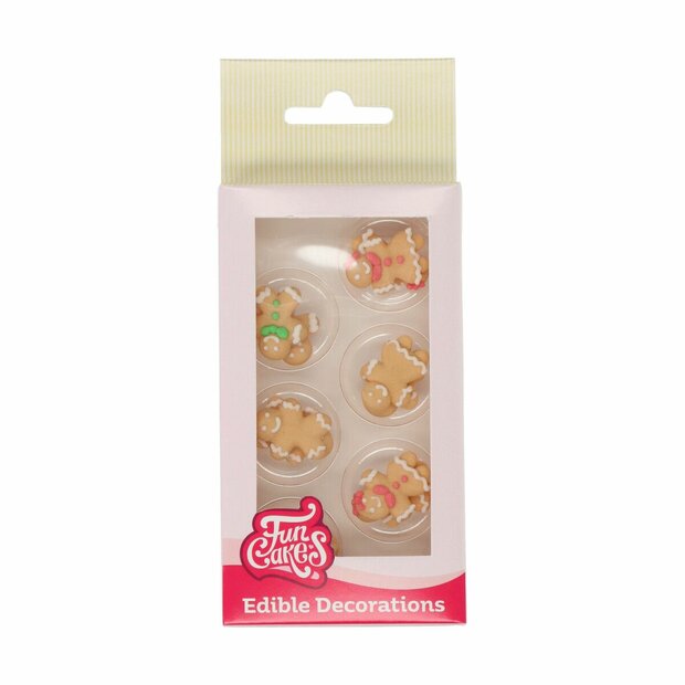 FunCakes Sugar Decorations Gingerbread  Set/12