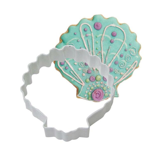 AH Sea Shell Cookie Cutter White 7,5cm