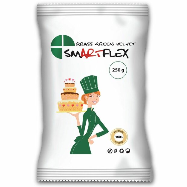 SmArtFlex Fondant Grass Green Velvet Vanille 250g