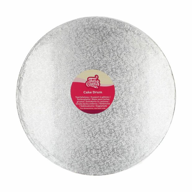 FunCakes Cake Drum Rond &Oslash; 35,5 cm Zilver