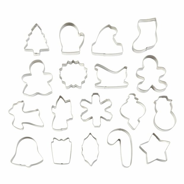 Wilton Metalen Uitsteker Set Holiday Set/18
