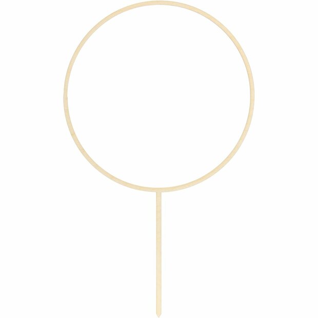 PartyDeco Wooden Cake Topper Hoepel 24.5 cm