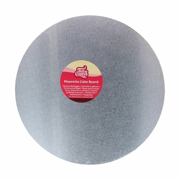 FunCakes Masonite Cake Board Rond &Oslash; 25 cm Zilver