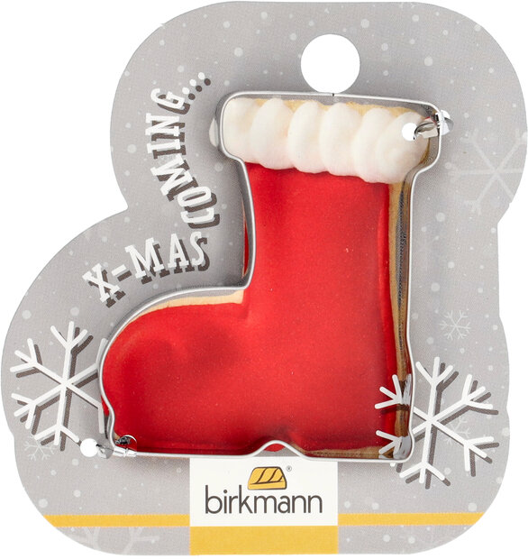 Birkmann Santa Boot Cookie Cutter on giftcard 6cm