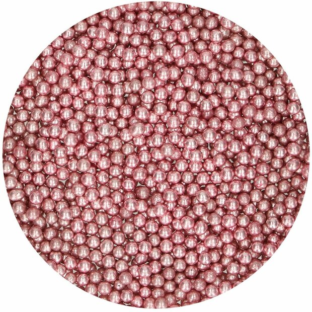  FunCakes Suikerparels Medium Metallic Roze 80 g
