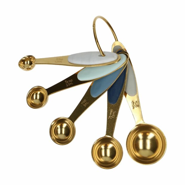 Wilton Gold Measuring Spoons &ndash; 5‑Piece Set