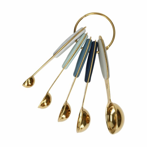Wilton Gold Measuring Spoons &ndash; 5‑Piece Set