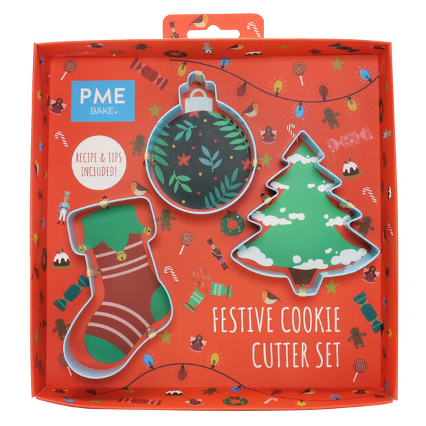 PME Feestelijke Kerst Koekjesuitsteker Set/3