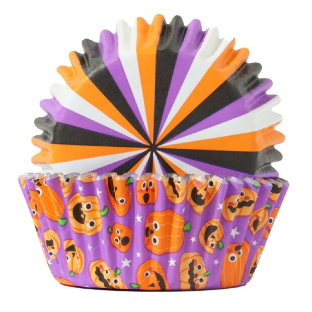 PME Halloween Cupcakevormpjes Pompoenfeest &ndash; 60 stuks