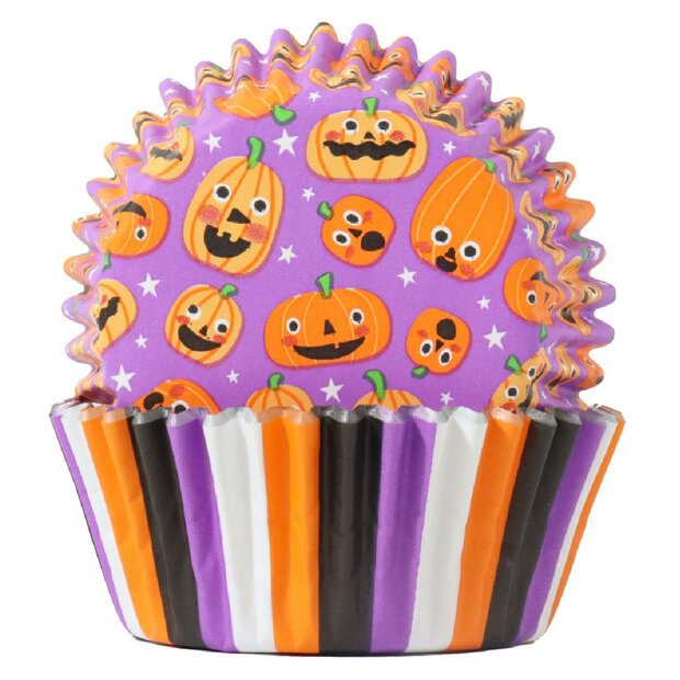 PME Halloween Cupcakevormpjes Pompoenfeest &ndash; 60 stuks