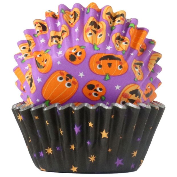 PME Halloween Mini Cupcakevormpjes Pompoenfeest &ndash; 60 stuks