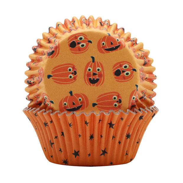PME Halloween Cupcake Set Jack‑o‑Lantern &ndash; 48‑delig