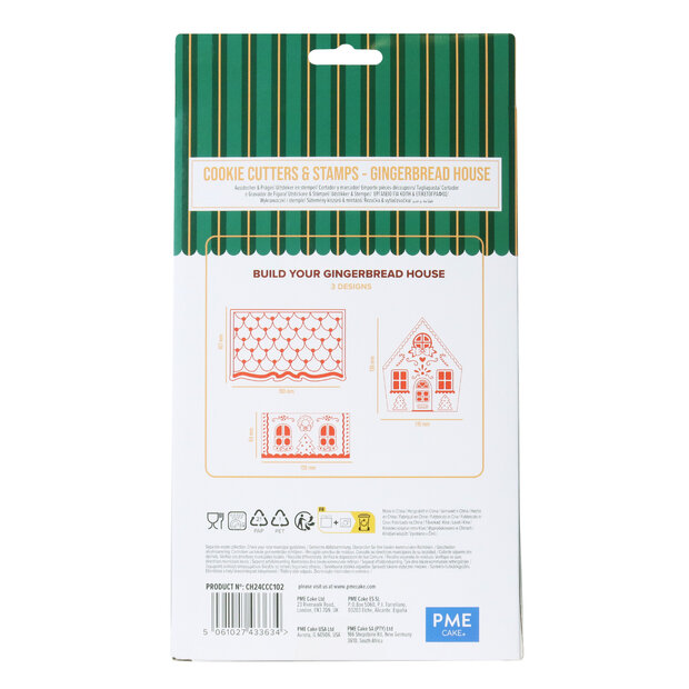 PME Kerst Koekjesuitstekers &amp; Stempels Peperkoekhuis &ndash; Set/3