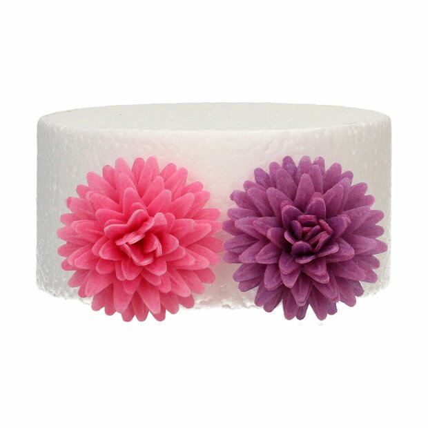 FunCakes Eetbare Papieren Bloemen Deluxe Pompom/Margriet Mix Medium pk/12