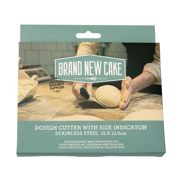 BrandNewCake Deegsteker RVS met Maataanduiding 15x12,5cm