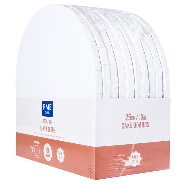 PME Drums Wit omwikkelde randen &Oslash;25cm -10 st 