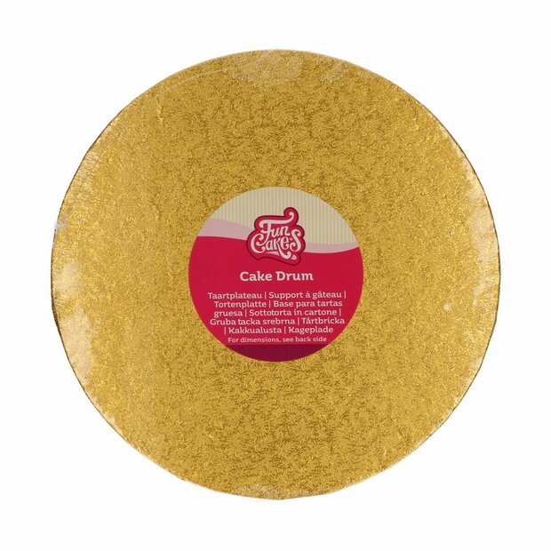 FunCakes Cake Drum Rond &Oslash;25 cm - Goud