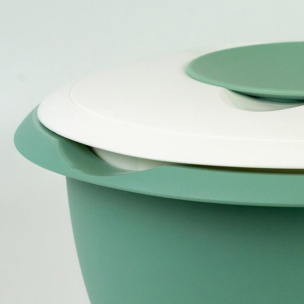 Westmark Mengkom met Tweedelig Deksel &ndash; 3,5 Liter &ndash; Mintgroen/Wit