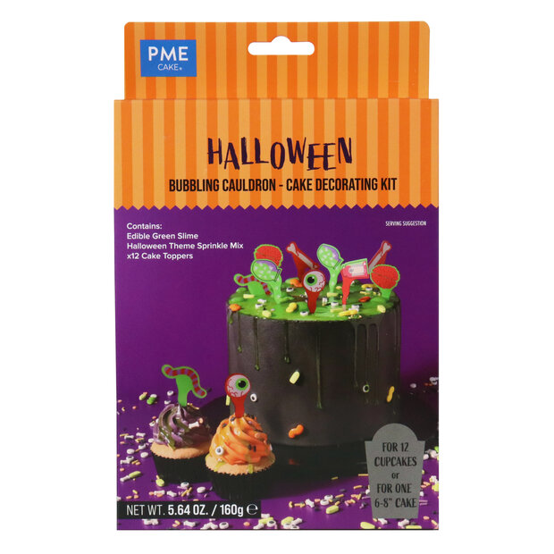 PME Halloween Taartdecoratiekit met Eetbaar Slijm - Borrelende Ketel