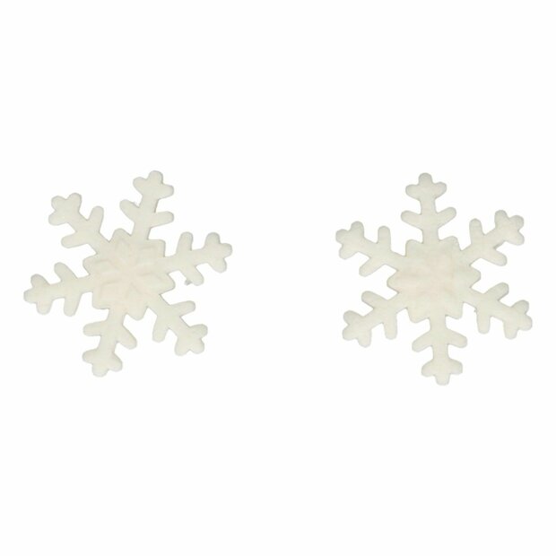 FunCakes Fondant Decoratie Sneeuwvlokken Wit Set/12