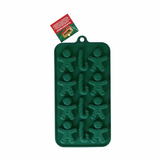Wilton Kerst Siliconen Mould &ndash; Gingerbread Man &amp; Zuurstok