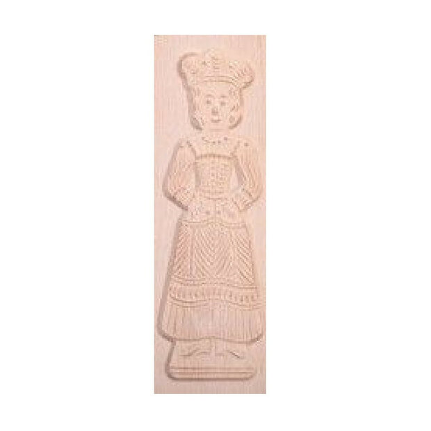 Speculaasplank Groot Pop Vrouw 30,5x10cm