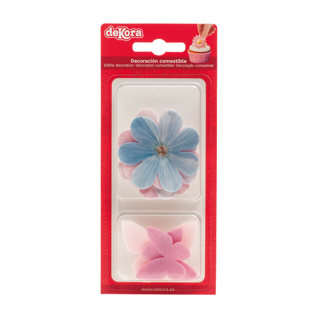 Dekora Edible Wafer Flowers and Butterflies 