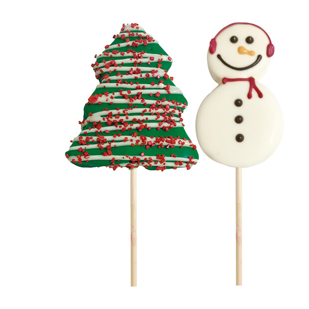 Dekora Marshmallow and Chocolat Lollipop Tree or Snowman pk/1