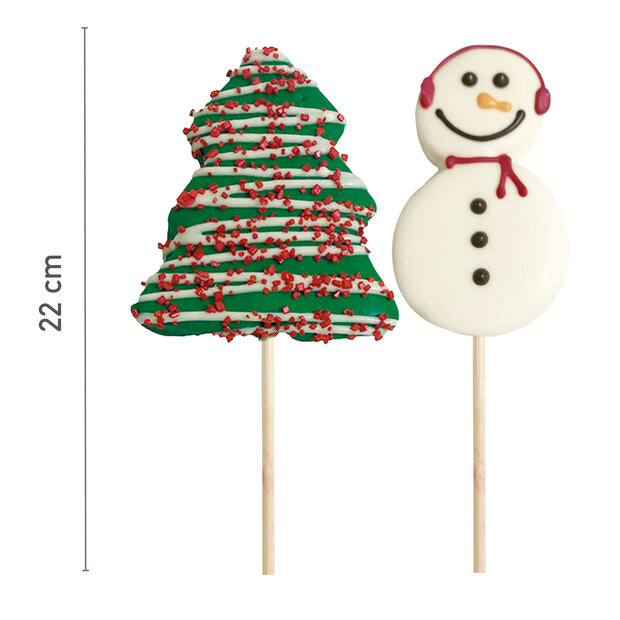 Dekora Marshmallow and Chocolat Lollipop Tree or Snowman pk/1