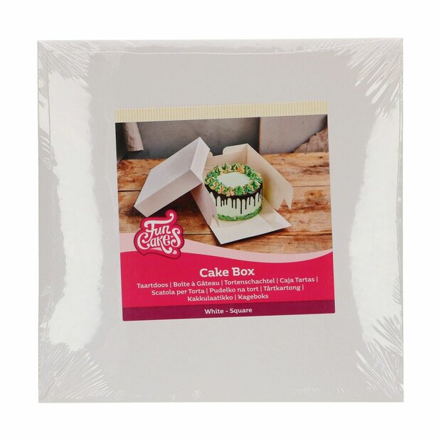 FunCakes Taartdoos Wit 40x40x15 cm pk/1
