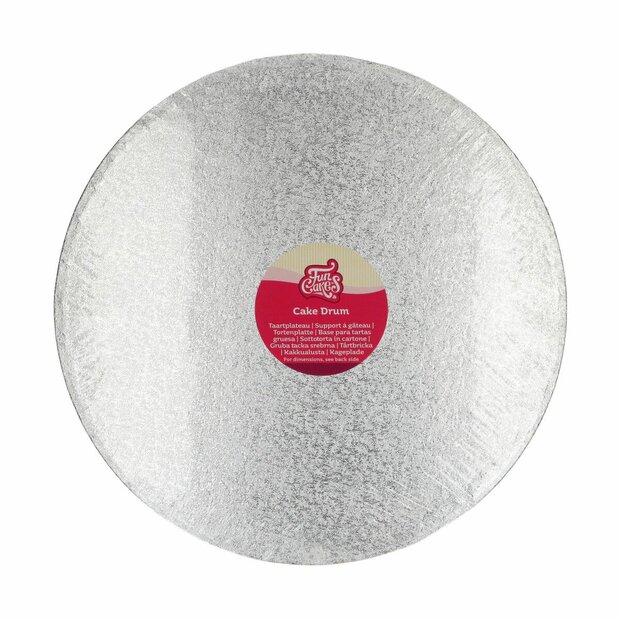 FunCakes Cake Drum Rond &Oslash;38 cm- Zilver
