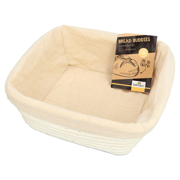 Birkmann Rijsmandje Vierkant met Hoes &ndash; 25 &times; 25 &times; 9 cm