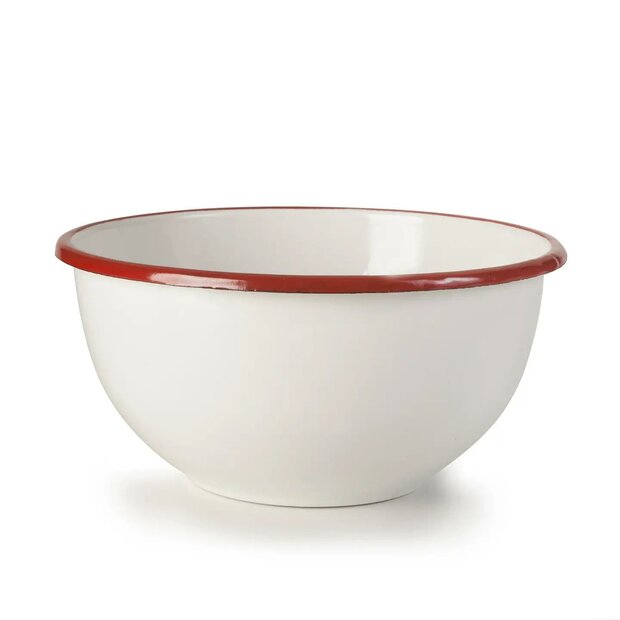 Ibili Emaille Schaal / Mengkom 20 cm &ndash; Bordeaux Rand