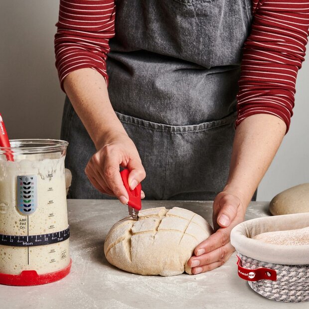 KneadAce&reg; PRO Zuurdesem Kit &ndash; 1L Pot, Rijsmanden &amp; Broodlame