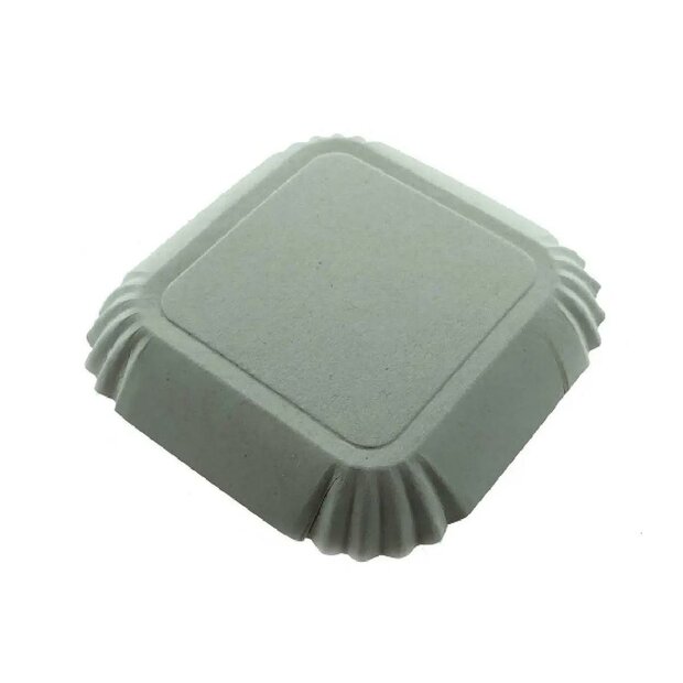 Quadratisches Goldenes Gebaecksch&auml;lchen mit Riffelrand 6,5&times;6,5 cm &ndash; 25 St&uuml;ck.