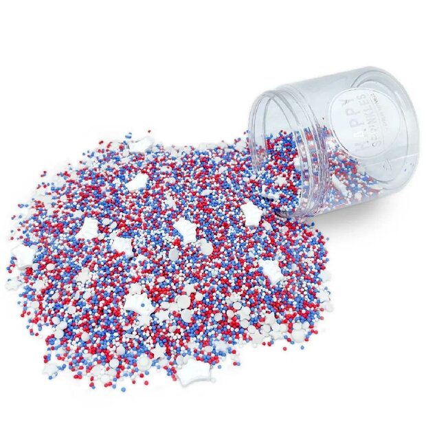 Happy Sprinkles Koningsdag Rot‑Wei&szlig;‑Blau Streusel &ndash; 90 g