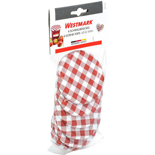 Couvercles &agrave; Vis Westmark &oslash; 82 mm &ndash; Lot de 6